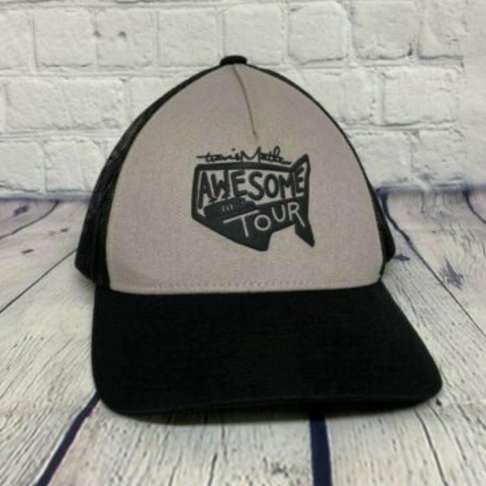 Travis Mathew Hat Cap Snapback Gray Black Awesome Tour Golf Trucker Mesh Promo